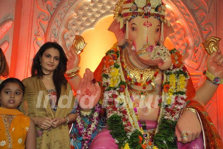 Monica Bedi at Andheri Ka Raja Ganpati