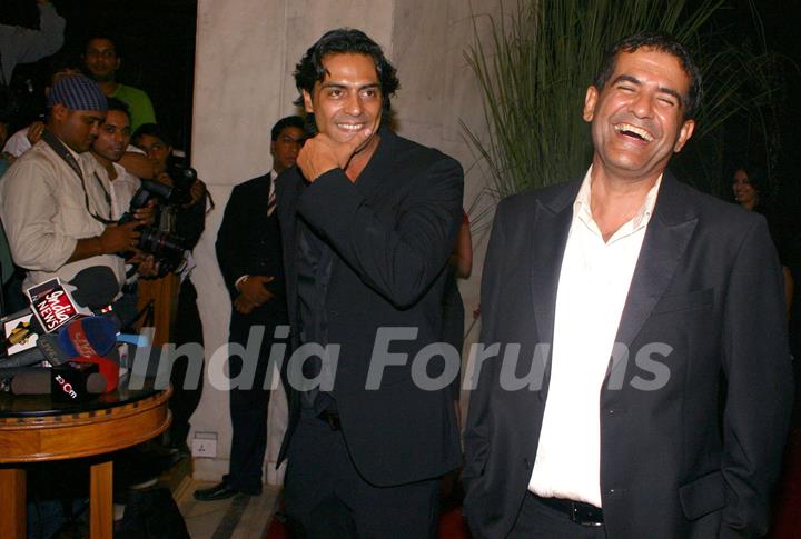 Arjun Rampal and A D Singh at the openig of their &quot;LAP'''' restaurant, in New Delhi on Friday Night