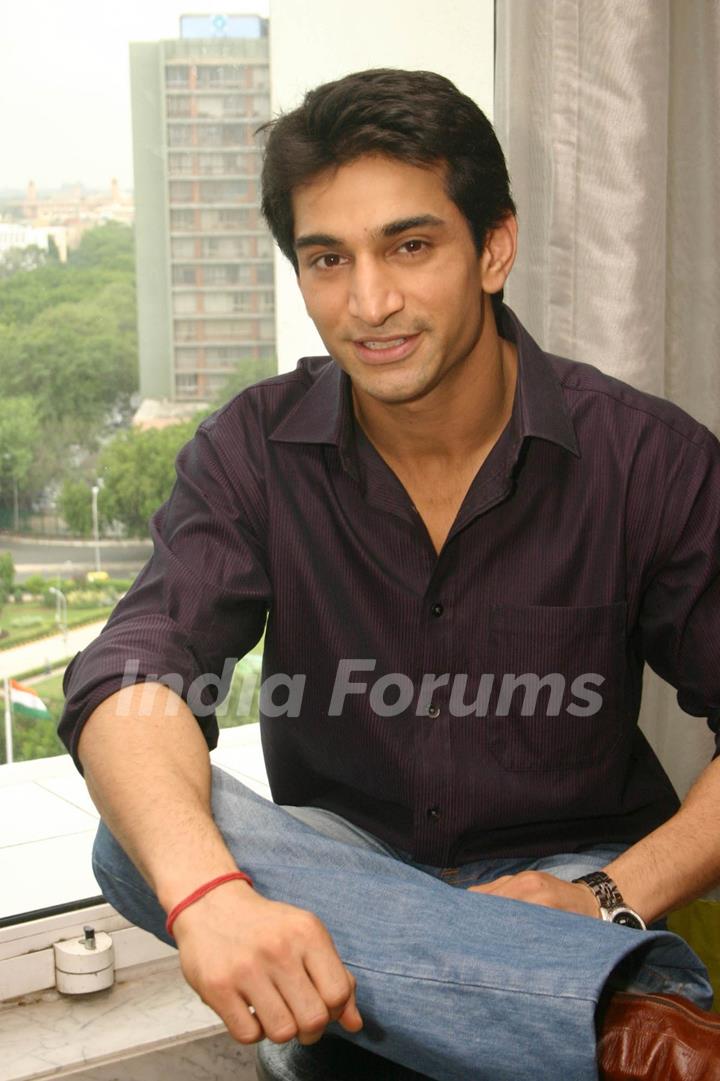 NDTV Imagine''s &quot;Basera'''' actor Amit Jain at a press-meet in New Delhi on Wednesday