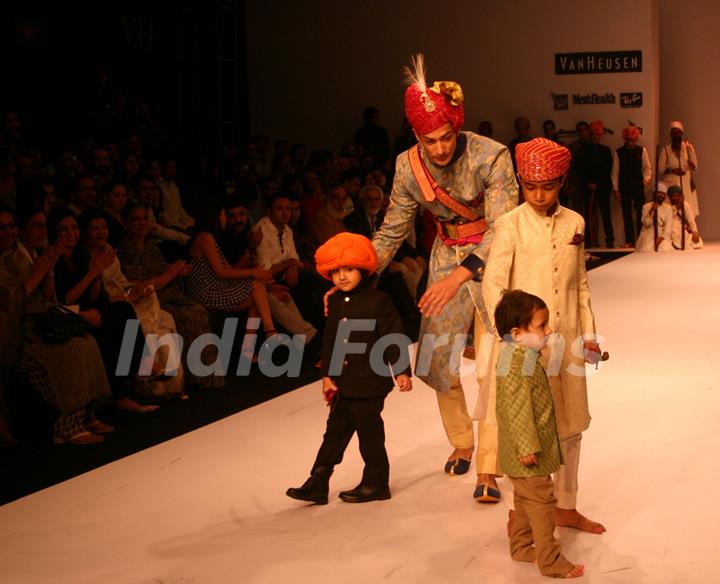 Model on the ramp for Designer Himmat Singh at India Mens Week at New Delhi