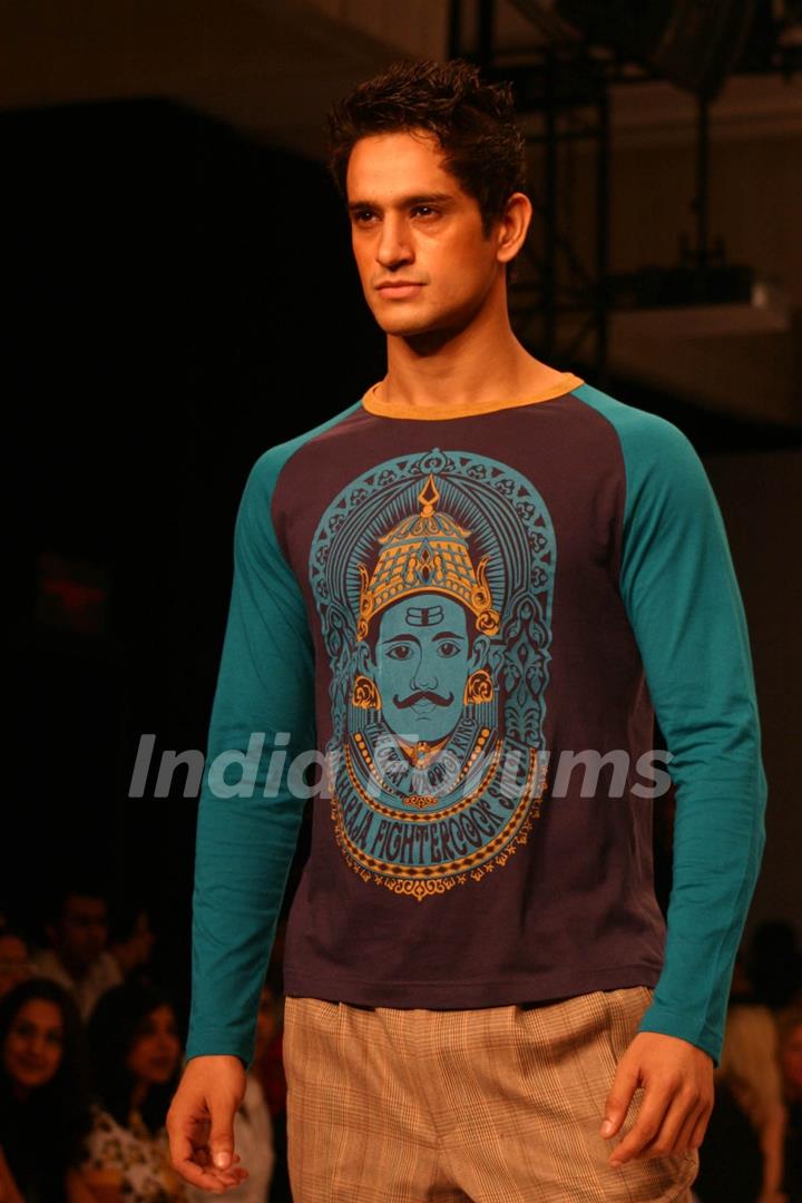 Model on the ramp for Designer Abhishek Gupta and Nandita Basu at India Men''s Fashion Week at New Delhi