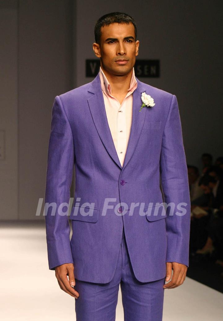 Models on the ramp during the Narendra Kumar show at the