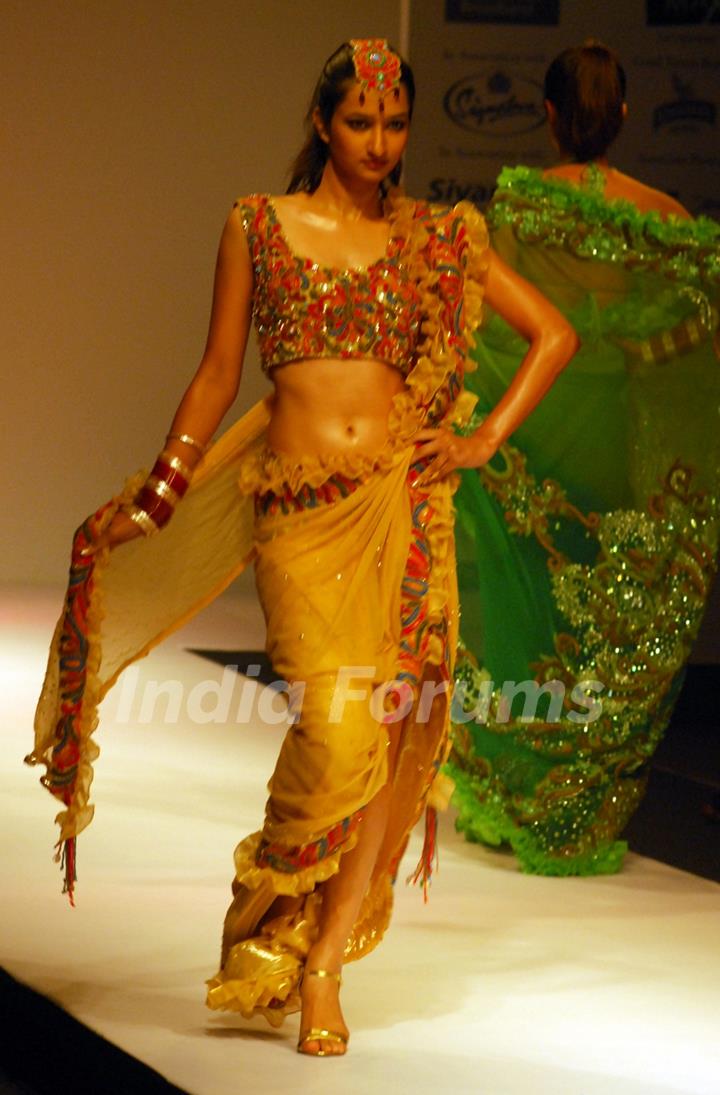 Model display design of Abhishek Dutta at Kolkata Fashion Week on Sunday 13th Sep 09