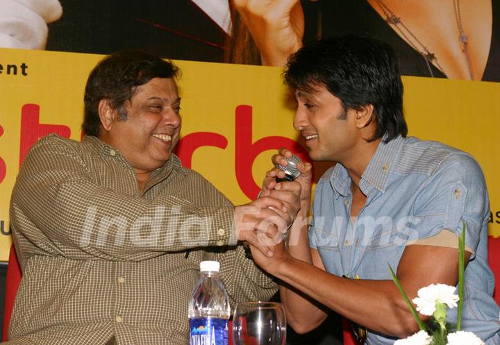 Director David Dhawan and Actor Ritesh Deshmukh at a press meet for the film &quot;Do Knot Disturb&quot; in New Delhi on Tuesday 15 Sep 09