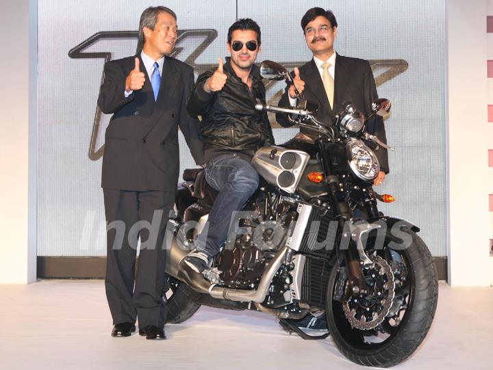 Bollywood actorJohn Abraham at the launch of &quot;Yamaha''s Super Bikes&quot; in New Delhi on Wednesday 16 Sep 2009