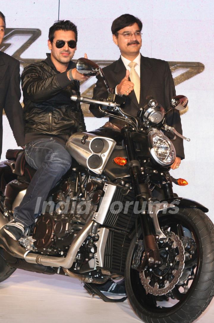 Bollywood actorJohn Abraham at the launch of &quot;Yamaha''s Super Bikes&quot; in New Delhi on Wednesday 16 Sep 2009
