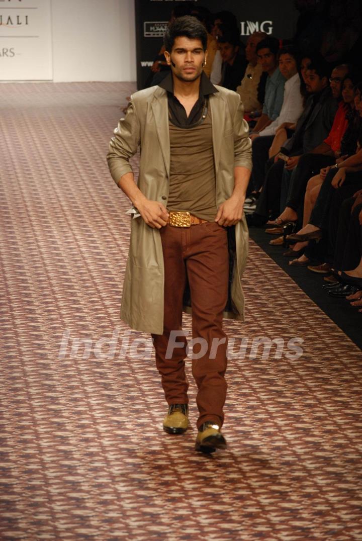 Model on the ramp of Designer Leconat at Lakme Fashion Week for spring/summer 2010