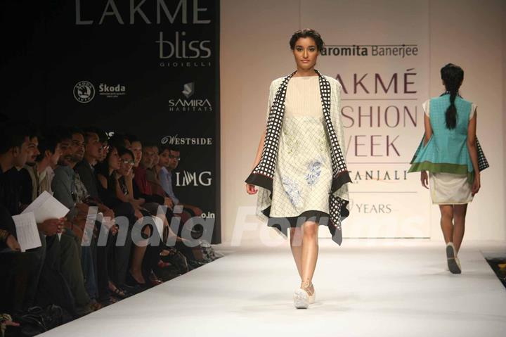 A model walks the runway at the Paromita Banerjee show at Lakme Fashion Week Spring/Summer 2010