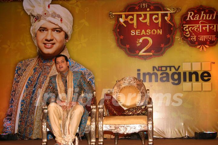 Rahul Mahajan at the launch of NDTV imagine''s Swayamvar-Season-2, ''''Rahul Dulhaniya Le Jayega'''',in New Delhi on Tuesday