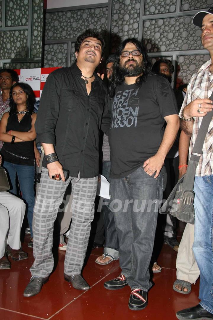 Singers Neeraj Shridhar and music director of Tum Mile, Pritam at the music launch of film &quot;TUM MILE&quot; at Cinemax Versova in Mumbai