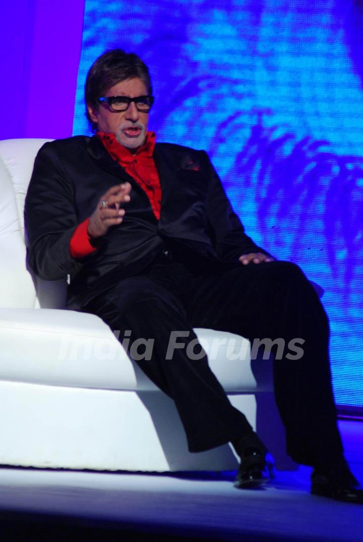 Bollywood actor Amitabh Bachchan at the announcement of the launch date of '''' Big Boss Season-3'''', in New Delhi on Tuesday