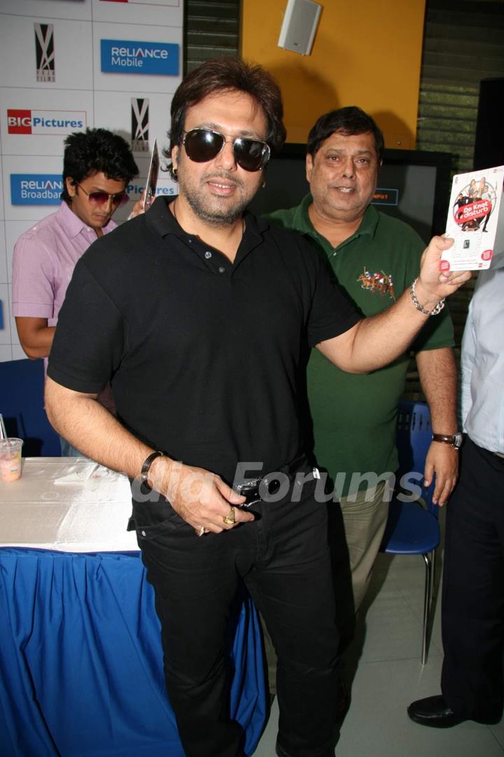 Govinda on ''Do Knot Disturb'' video conference at Reliance Web World in Mumbai