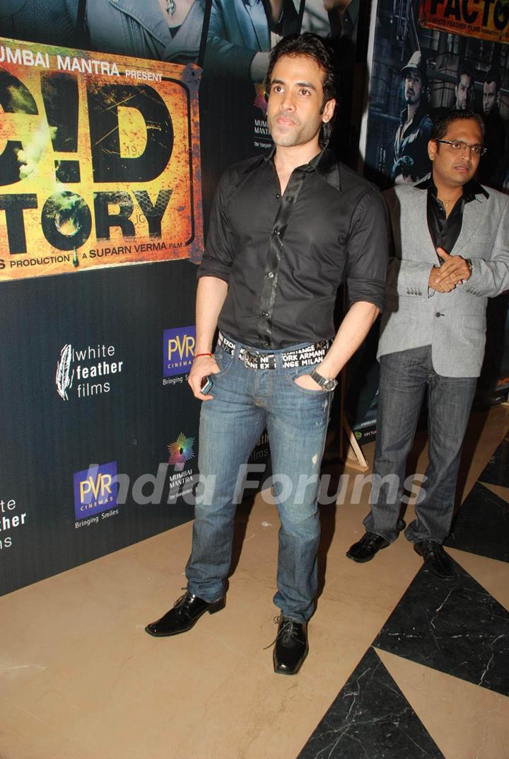 Tushar Kapoor at the premiere of &quot;Acid Factory Film&quot; at PVR