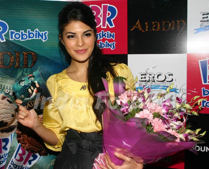 Bollywood actress Jacqueline Fernandez at the Baskin Robbins ice cream shop, in New Delhi on Saturday 10 oct 2009