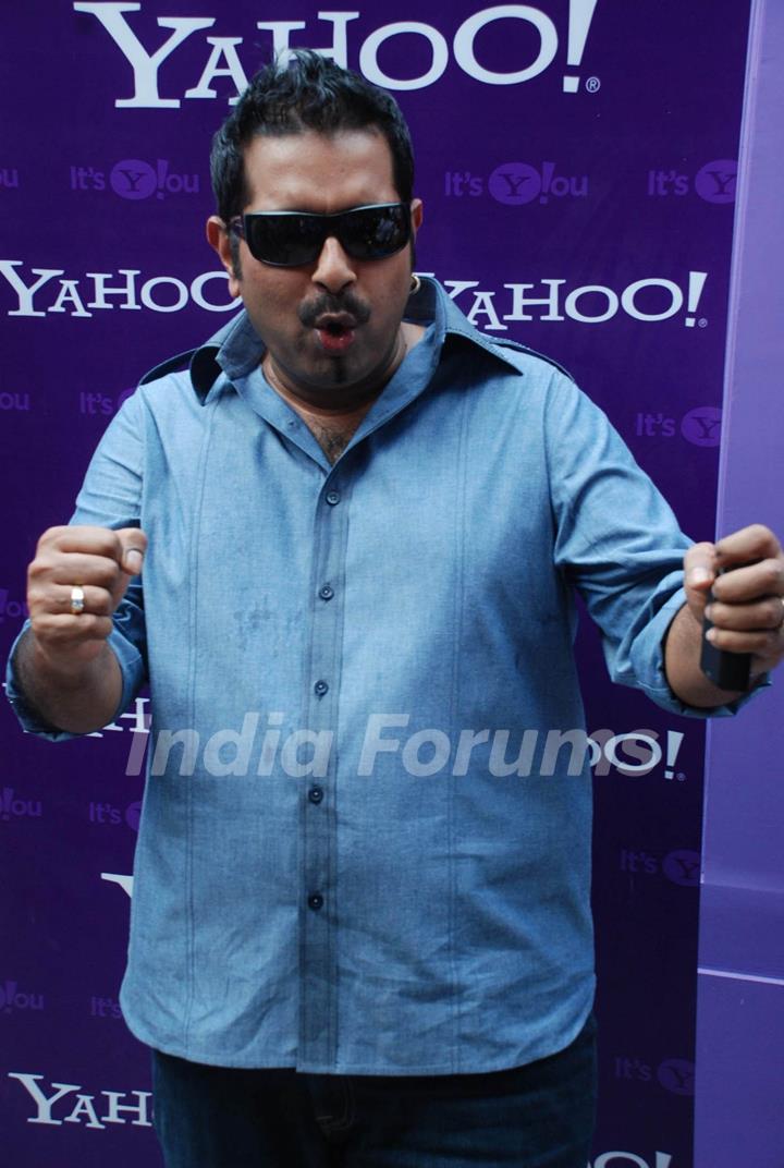 Popular singer-music composer Shankar Mahadevan at a promotional event for web portal Yahoo in Mumbai Thursday