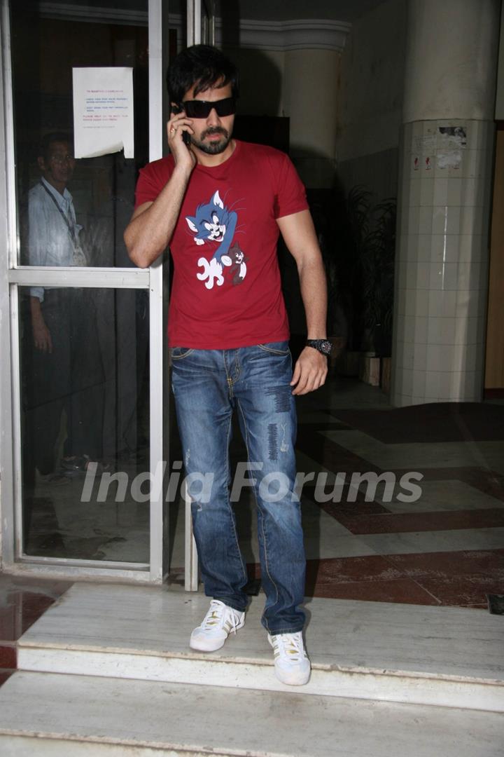 Emraan Hashmi promote ''Tum Mile'' on Radio Mirchi in Mumbai onTuesday Evening (Photo : IANS)