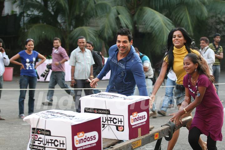 John Abraham at a promotional event for Channel UTV Bindass new show Big Switch held in Mumbai on 23rd October 2009