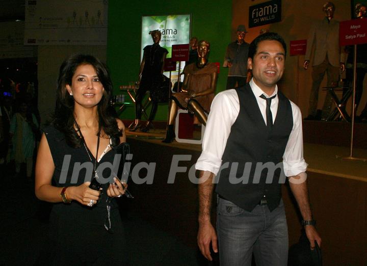 Bollywood actor Abhay Deol and designer Ritu Beri at the Wills Lifestyle India Fashin Week in New Delhi on Sat 24 Oct 09