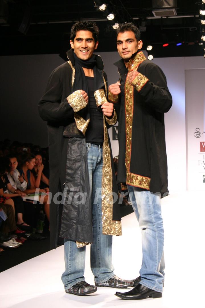 Boxer Vijendra Singh at the Wills Lifestyle India Fashion Week in New Delhi on Sunday 25 Oct 2009