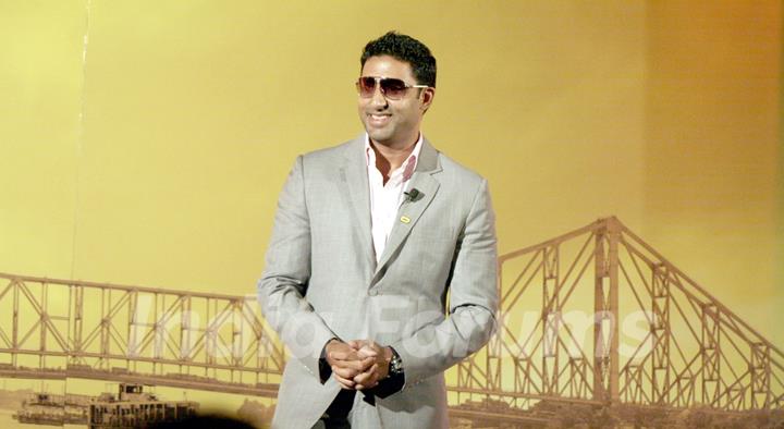 Actor and Brand Ambassador of ''Idea'' cellular Abhishek Bachchan at the launch ceremony of IDEA cellular service in Kolkata and part of West Bengal on Tuesday