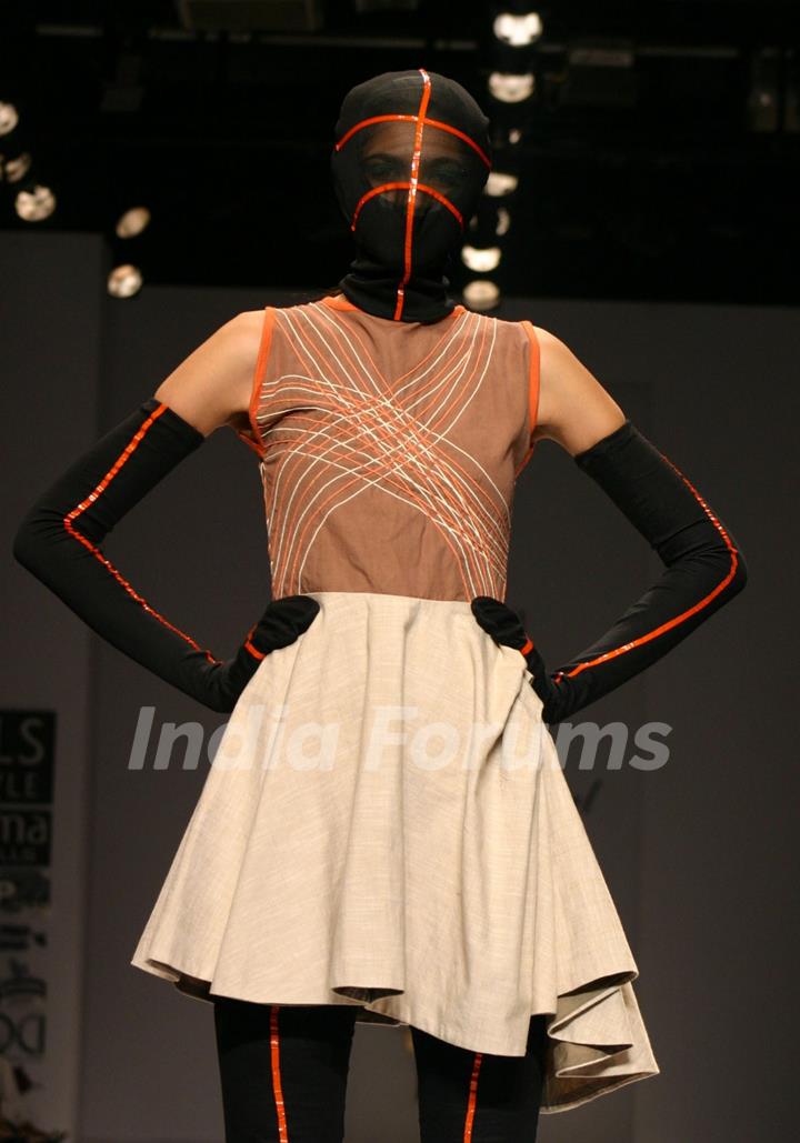 Designer Abhishek Dutta''s creation at the Wills Lifestyle India Fashion week in New Delhi on Tuesday 28 Oct 2009