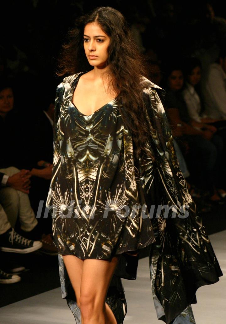 Designer Parshant Verma''s creation at the Wills Lifestyle India Fashion week in New Delhi on Tuesday 28 Oct 2009