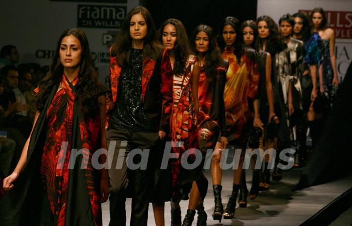 Designer Parshant Verma''s creation at the Wills Lifestyle India Fashion week in New Delhi on Tuesday 28 Oct 2009