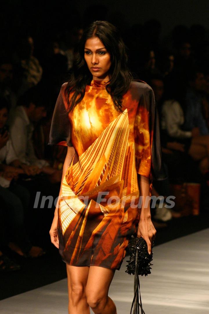 Designer Parshant Verma''s creation at the Wills Lifestyle India Fashion week in New Delhi on Tuesday 28 Oct 2009