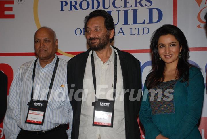 Shekhar Kapur and Tisca Chopra at Cinema scapes conference at Leela, Andheri, Mumbai on Wednesday