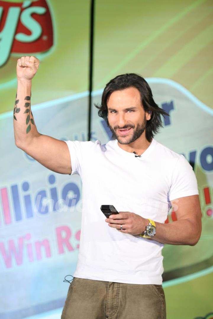 Actor Saif Ali Khan unveils Lays Chips new campaignat Grand Hyatt, Mumbai