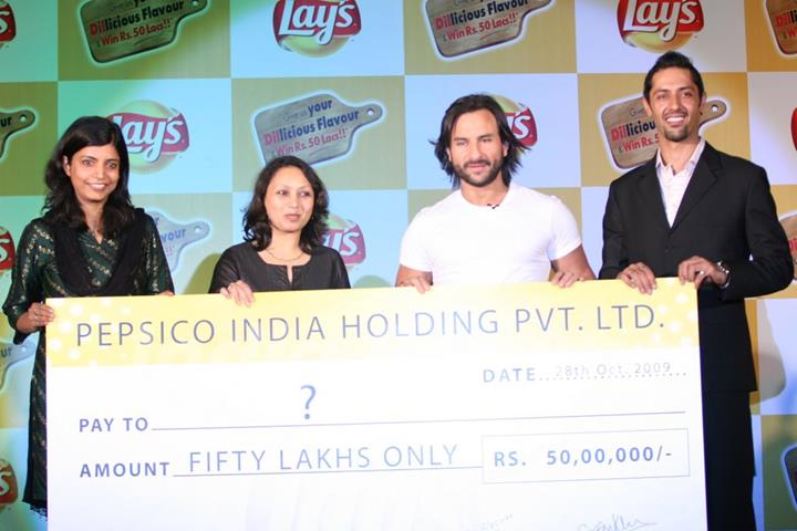 Actor Saif Ali Khan unveils Lays Chips new campaignat Grand Hyatt, Mumbai