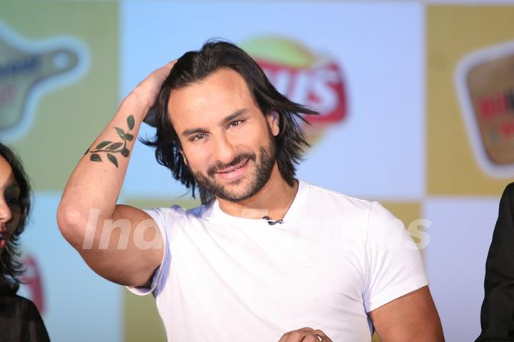 Actor Saif Ali Khan unveils Lays Chips new campaignat Grand Hyatt, Mumbai