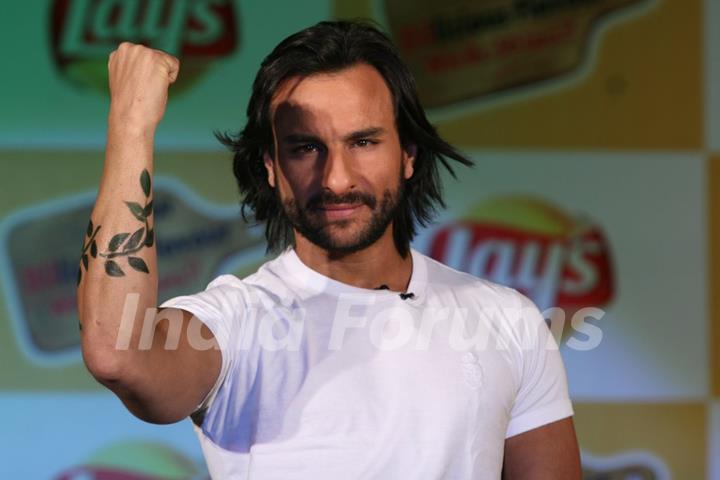 Actor Saif Ali Khan unveils Lays Chips new campaignat Grand Hyatt, Mumbai