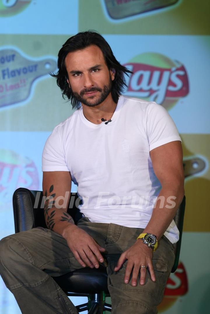 Actor Saif Ali Khan unveils Lays Chips new campaignat Grand Hyatt, Mumbai