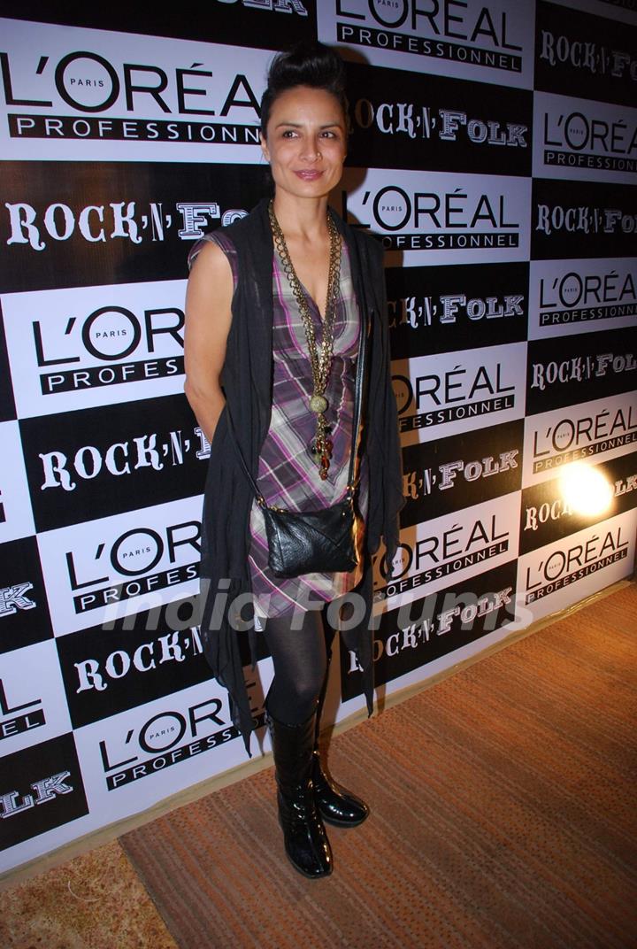 A model at the launch of the Loreal Autumn Winter Color Collection in Grand Hyatt