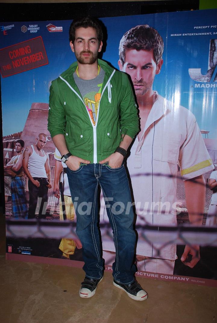Bollywood actor Neil Nitin Mukesh at the special screening of his new film &quot;Jail&quot;