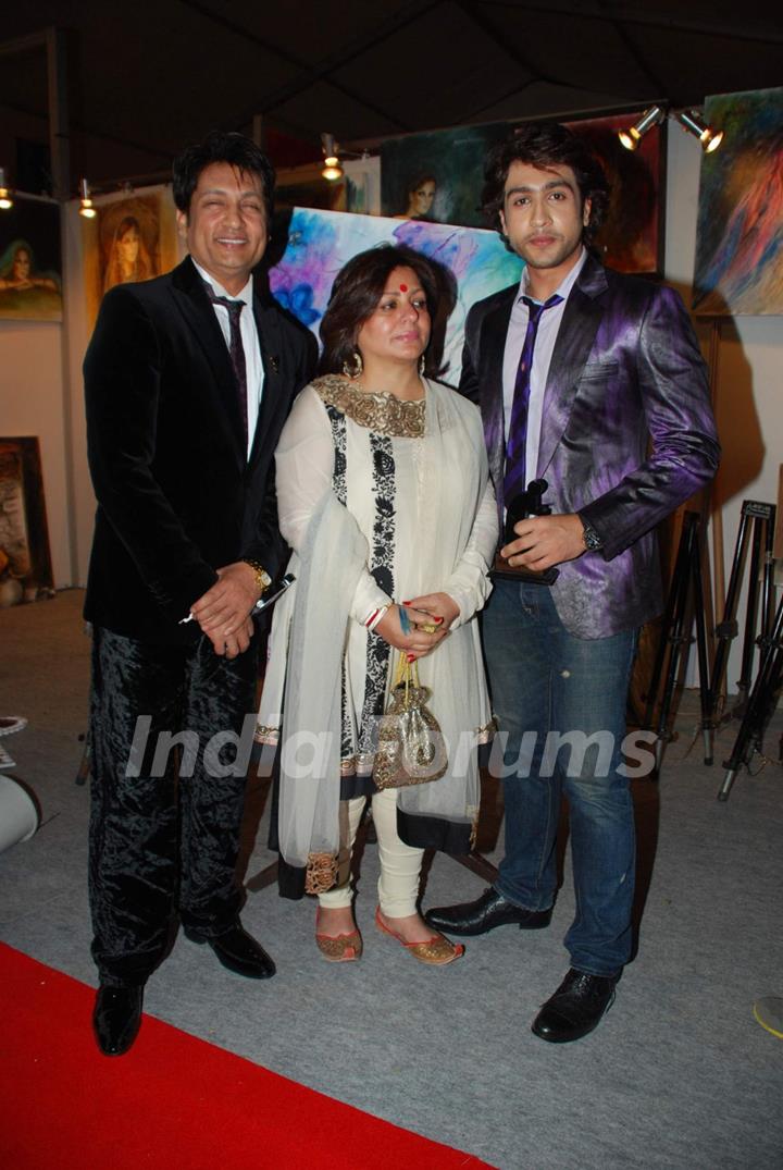 Shekhar Suman and Adhyayan Suman on ramp at the Luxurion show at Grand Hyatt