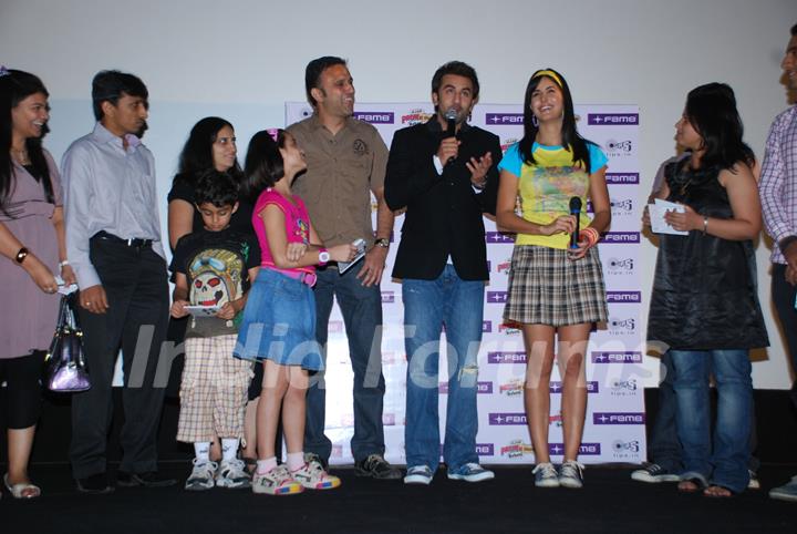 Bollywood actors Ranbir Kapoor and Katrina Kaif at the promotional event of their upcoming movie &quot;Ajab Prem Ki Ghazab Kahani&quot; at Fame Malad in Mumbai