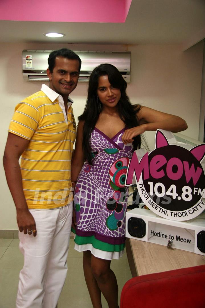 Bollywood Actress Sameera Reddy at Meow 1048 FM