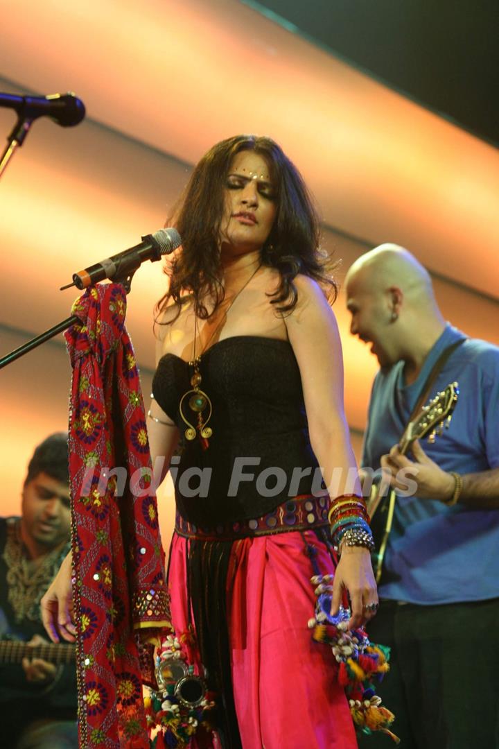 Singer Sona Mohapatra at the final of MTV''s &quot;Rock On&quot; in Powai