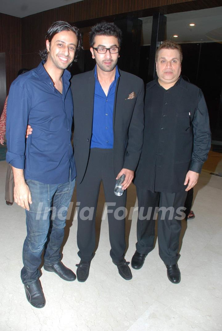 Bollywood actor Ranbir Kapoor with friends at the sucess bash of his movie &quot;Ajab Prem Ki Kajab Kahani&quot; in Novotel