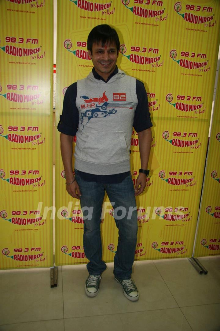 Vivek Oberoi at the promotional event of his upcoming event &quot;Kurbaan&quot; at Radio Mirchi office in Mumb