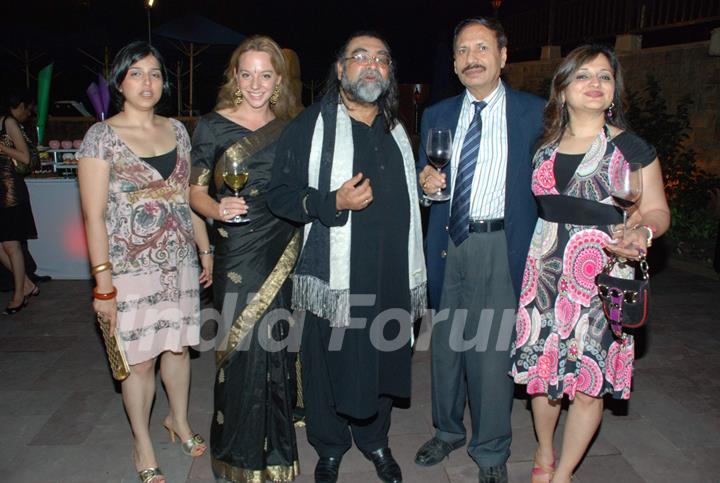 AD man Prahlad Kakkar with friends at the wine bash hosted by him at JW Marriott