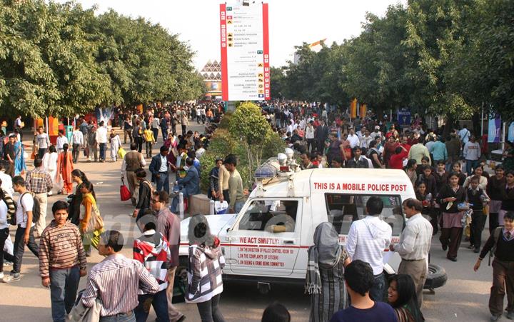 Crowd at India International Trade Fair at Pragati Maidan in New Delhi on Thursday 26 Nov 2009