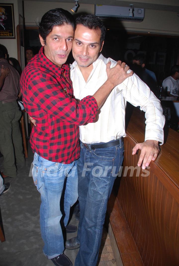 Chunkey Pandey and Nicolo at Sahil Zaroo''s birthday bash at Elbow Room