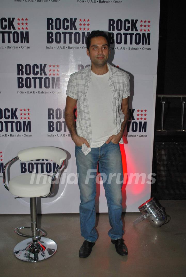 Bollywood actor Abhay Deol at the press meet of the relaunch of &quot;Rock Bottom&quot; lounge in Juhu