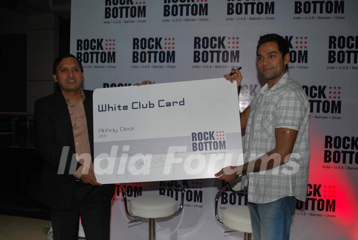 Bollywood actor Abhay Deol at the press meet of the relaunch of &quot;Rock Bottom&quot; lounge in Juhu