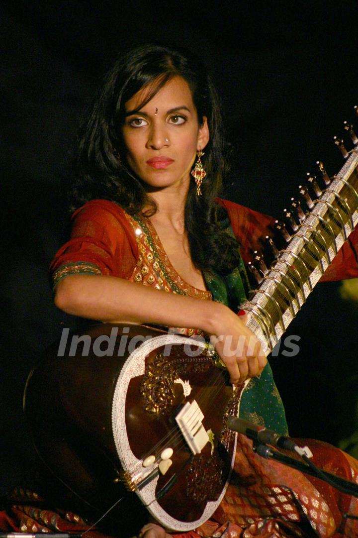 Sitar player Anoushka Shankar at the concert ''''Music in the Park'''', in New Delhi on Saturday (IANS: Photo)