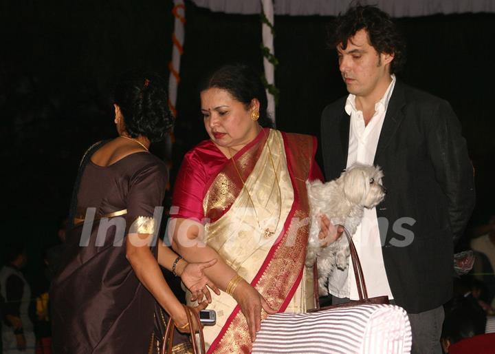 Sitar player Pt Ravi Shankar''s wife Sukanya Rajan at the concert ''''Music in the Park'''', in New Delhi on Saturday (IANS: Photo)