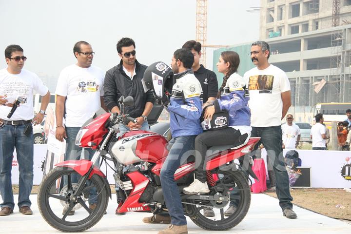 Ranbir Kapoor at the Big Adda Yamaha Bike Rally